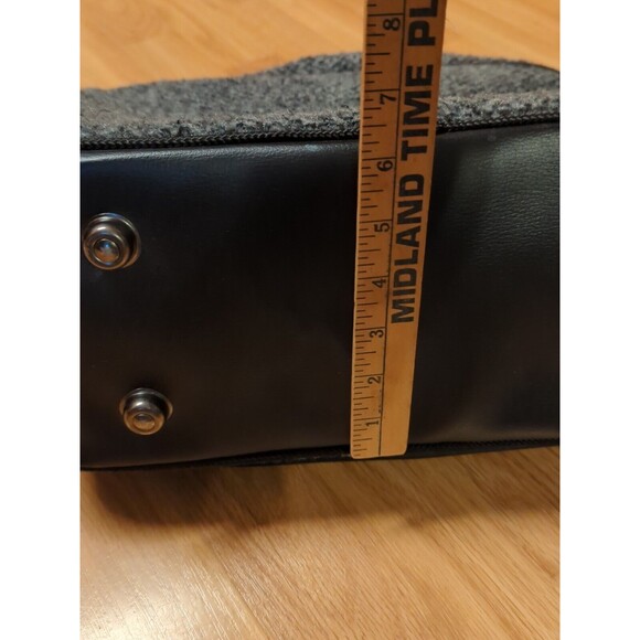 Pierre Cardin Carry On Shoulder Overnight Bag Black Gray Tweed Strap Vintage - Picture 8 of 13